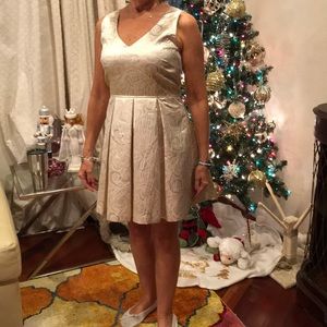 Boston proper size 8 gold dress